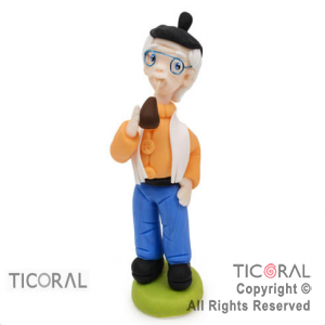 ADORNO ABUELO CON MATE A. PORCELANA FRIA x 1